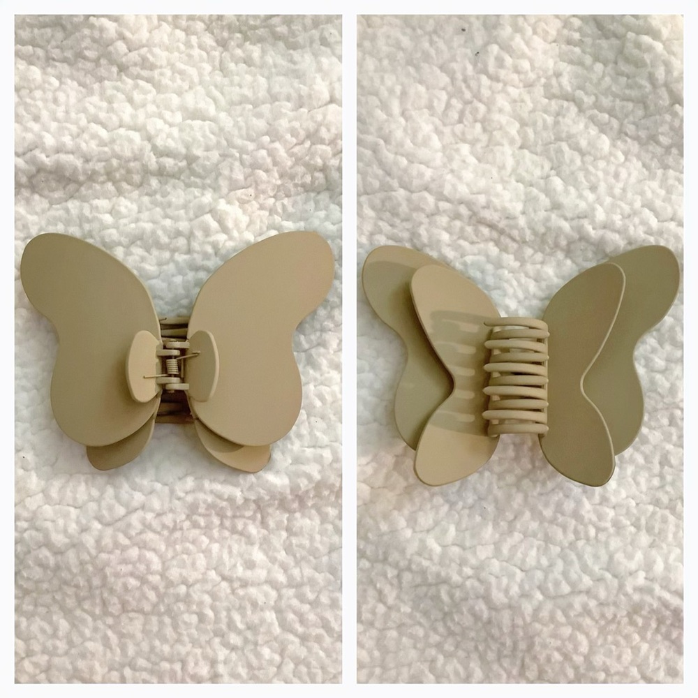 Butterfly Hair Clip for Kids - Tan